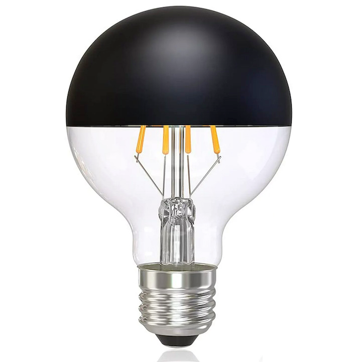 LES bulb 80mm black mirror 6W