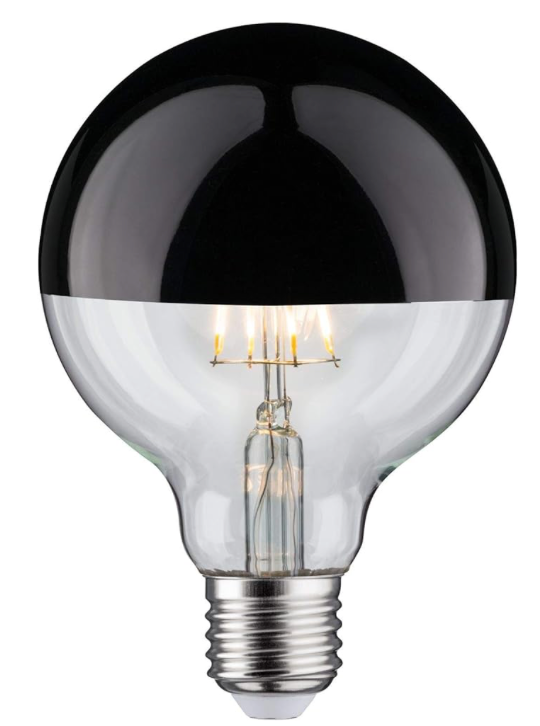LED bulb 95mm black mirror 8W