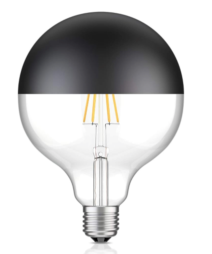 LED bulb 125mm black mirror 8W